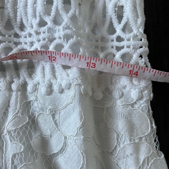 5/$25 White Lace Dress | Reception Dress - Picture 9 of 10
